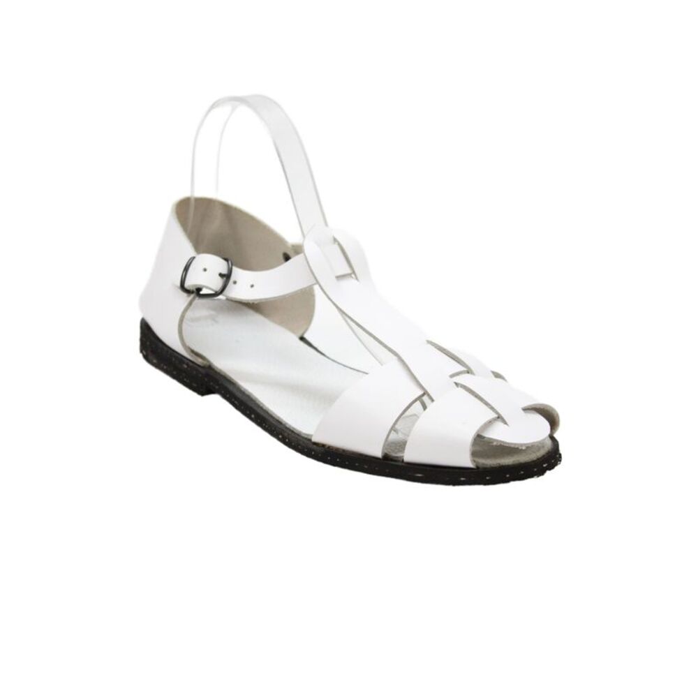Daniela Gregis Womens Leather Scarpa Flat Sandals Shoes White Size 9